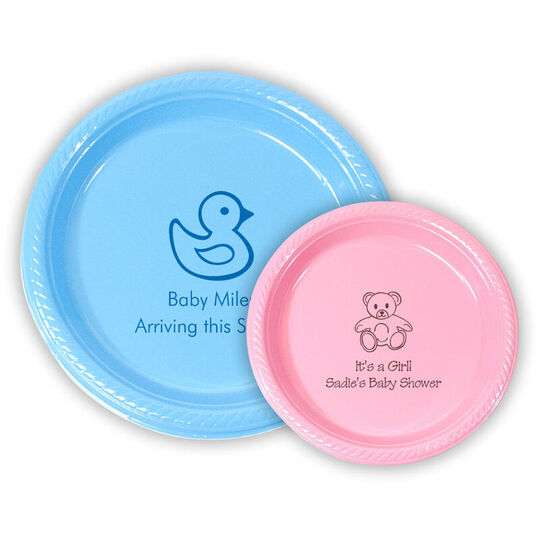 Design Your Own Baby Shower Plastic Plates